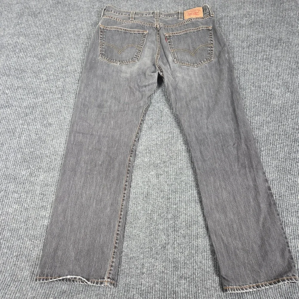 Levis 501 Original Straight Leg‎ Button Fly Grey Denim Jeans Mens W38 L32
